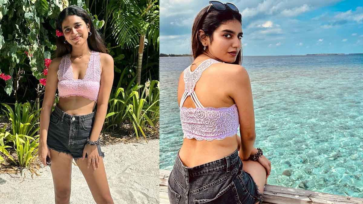 Priya Prakash Varrier : మాల్దీవుల్లో అందాల మత్తు జల్లుతున్న ప్రియా ప్రకాశ్ Priya Prakash Varrier maldives vacation photos