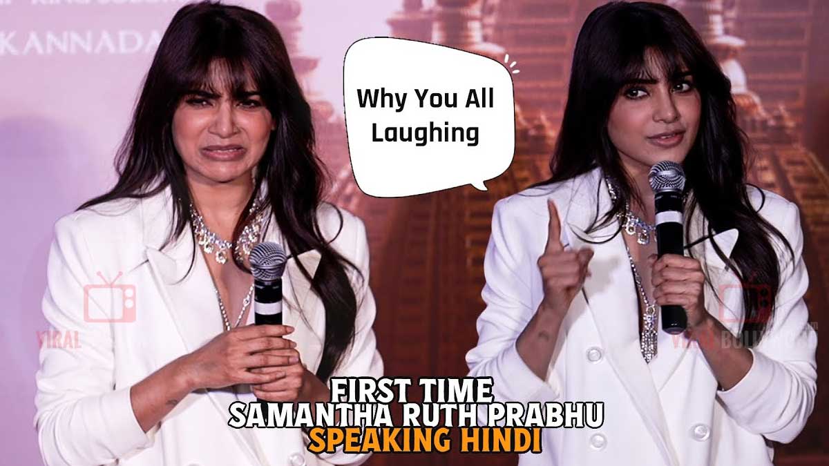 Samantha for the first time spoken in hindi video 
