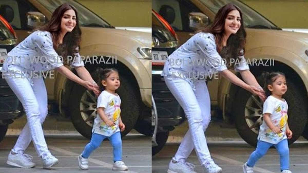 Virat Kohli And Anushka Sharma daughter vamika playing video viral 