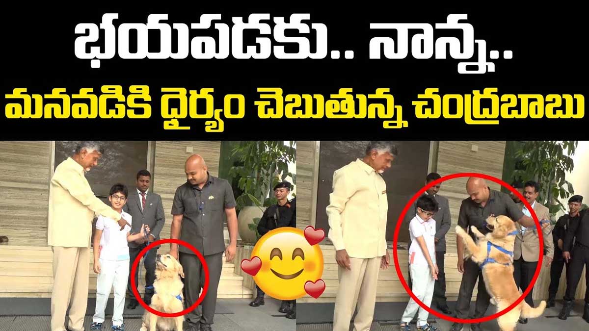 Chandra Babu with his grand son devansh 
