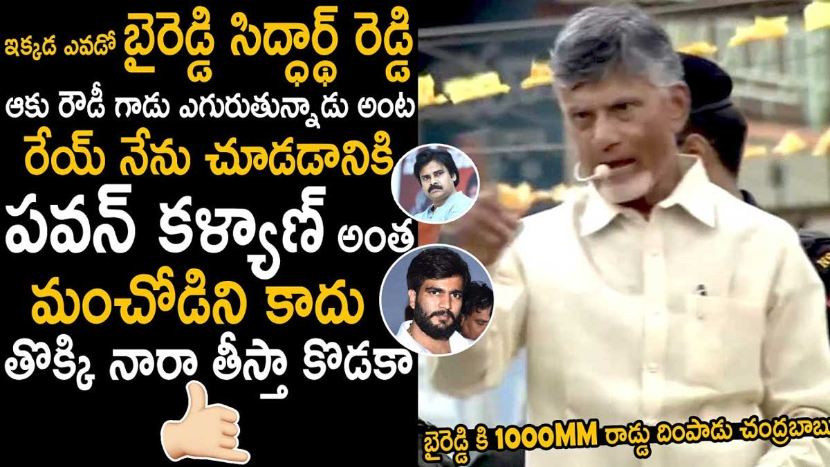 Chandra Babu reply to bireddy sidhartha reddy 