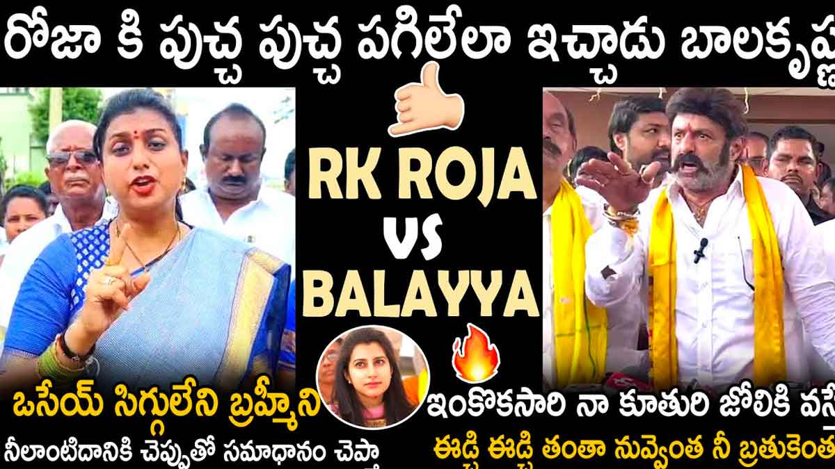 Balakrishna strong counter to roja 