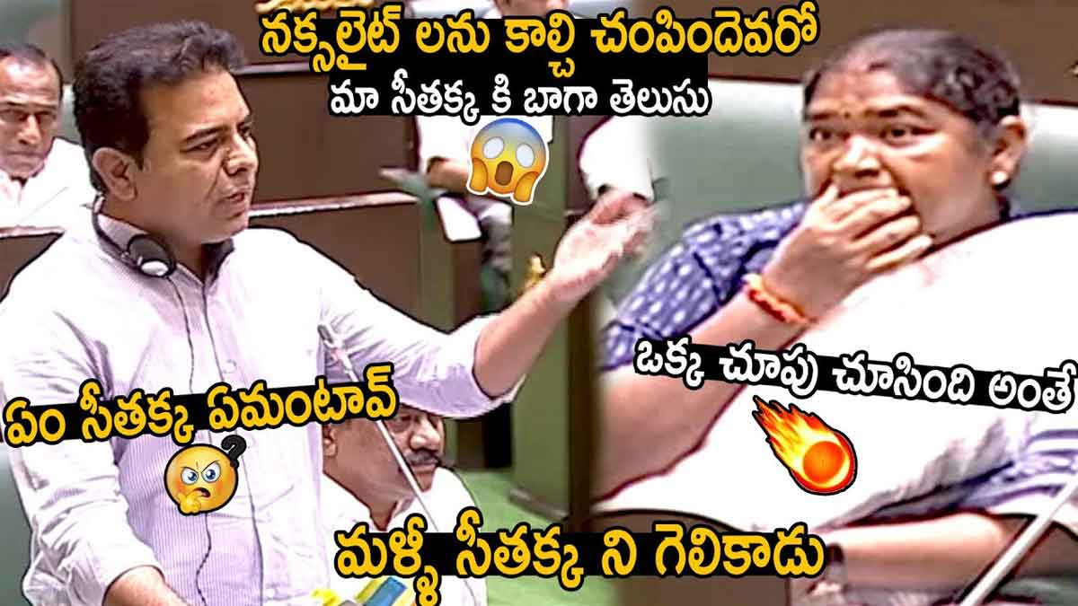 Minister Seethakka reaction for ktr comments on her