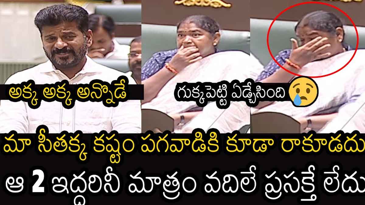 Minister Seethakka : సీతక్క బాధని చూడలేకపోయిన రేవంత్.. వారిద్దరిని వదిలిపెట్టేది లేదంటూ ఫైర్ Minister Seethakka gets emotional while cm revanth reddy speaking
