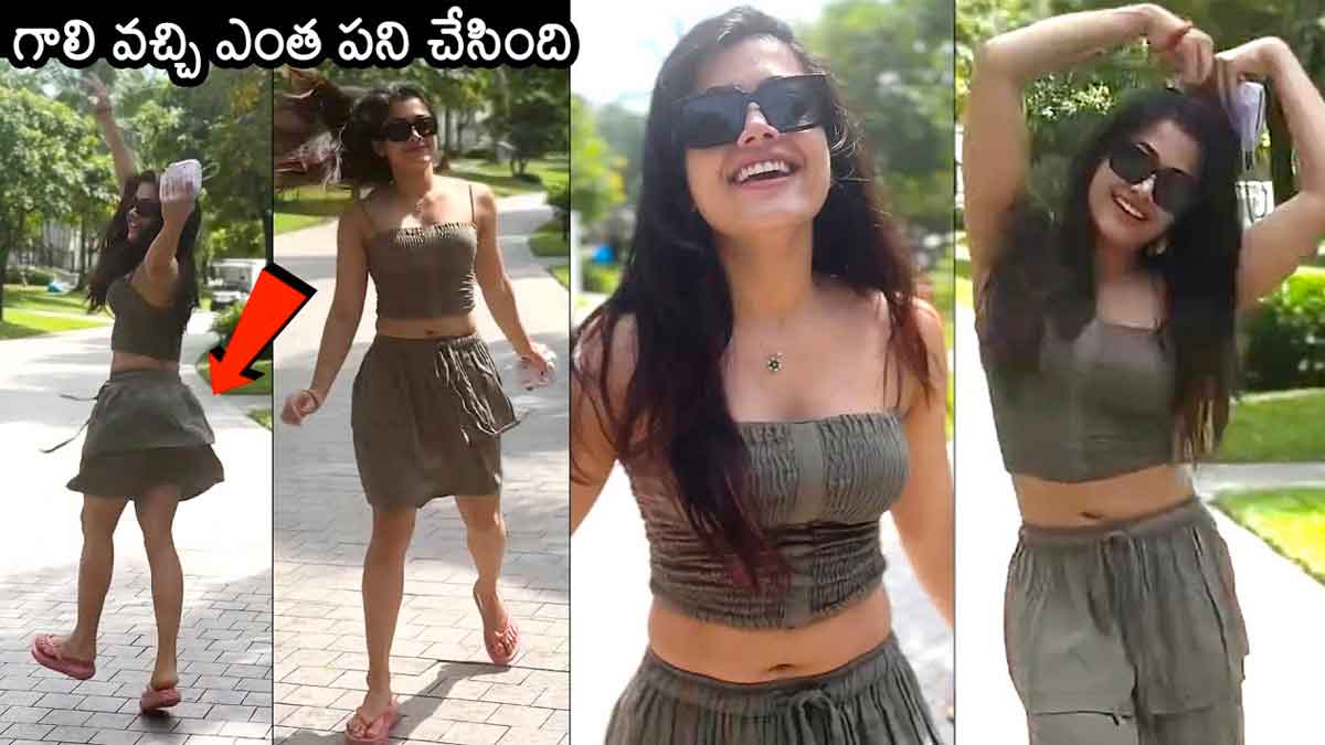 Rashmika Mandanna latest olive green color dress video viral