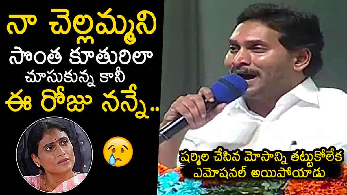 CM YS Jagan emotional comments about sharmila