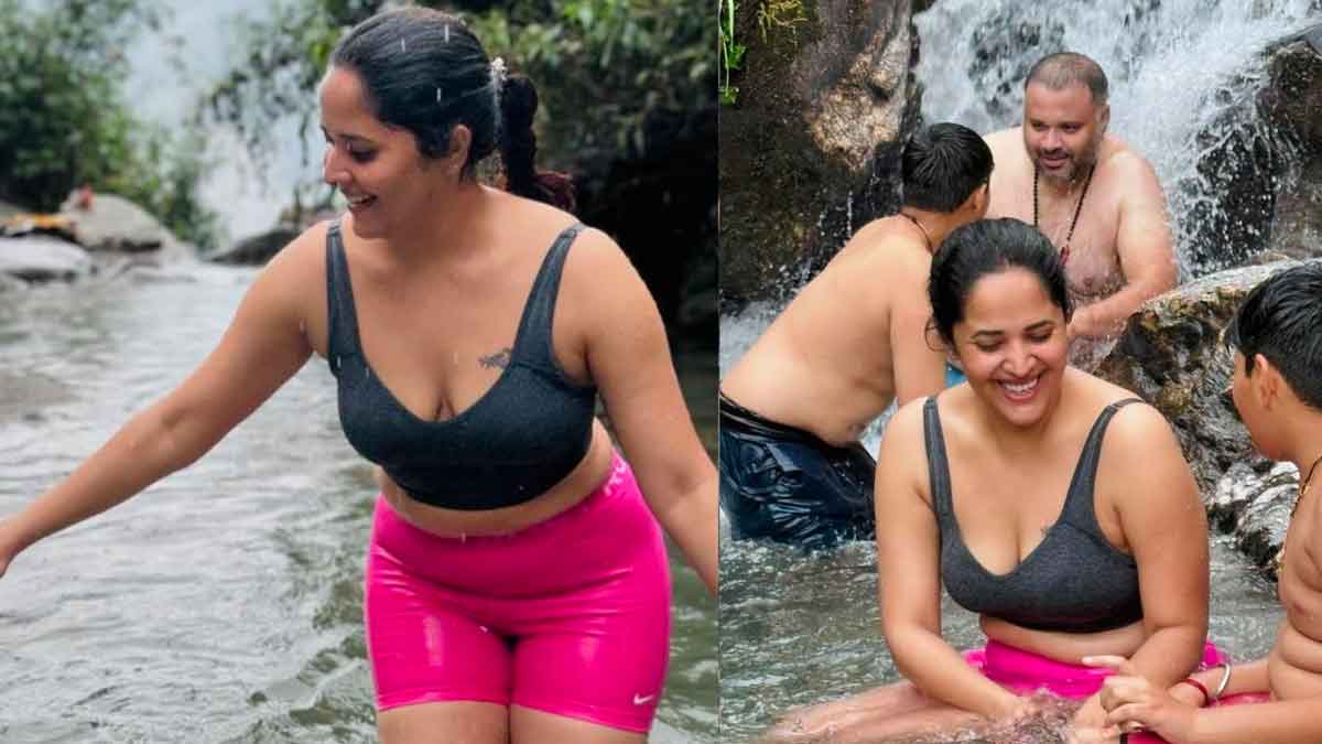 Anasuya Bharadwaj latest photos with her kids netizen troll her