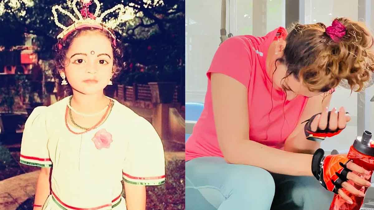 Actress : చూపు తిప్పుకోని అందంతో కట్టిపడేసిన ఈ భామ చిన్నప్పుడు ఎంత క్యూట్గా ఉంది..! have you identified this Actress in this photo guess her name