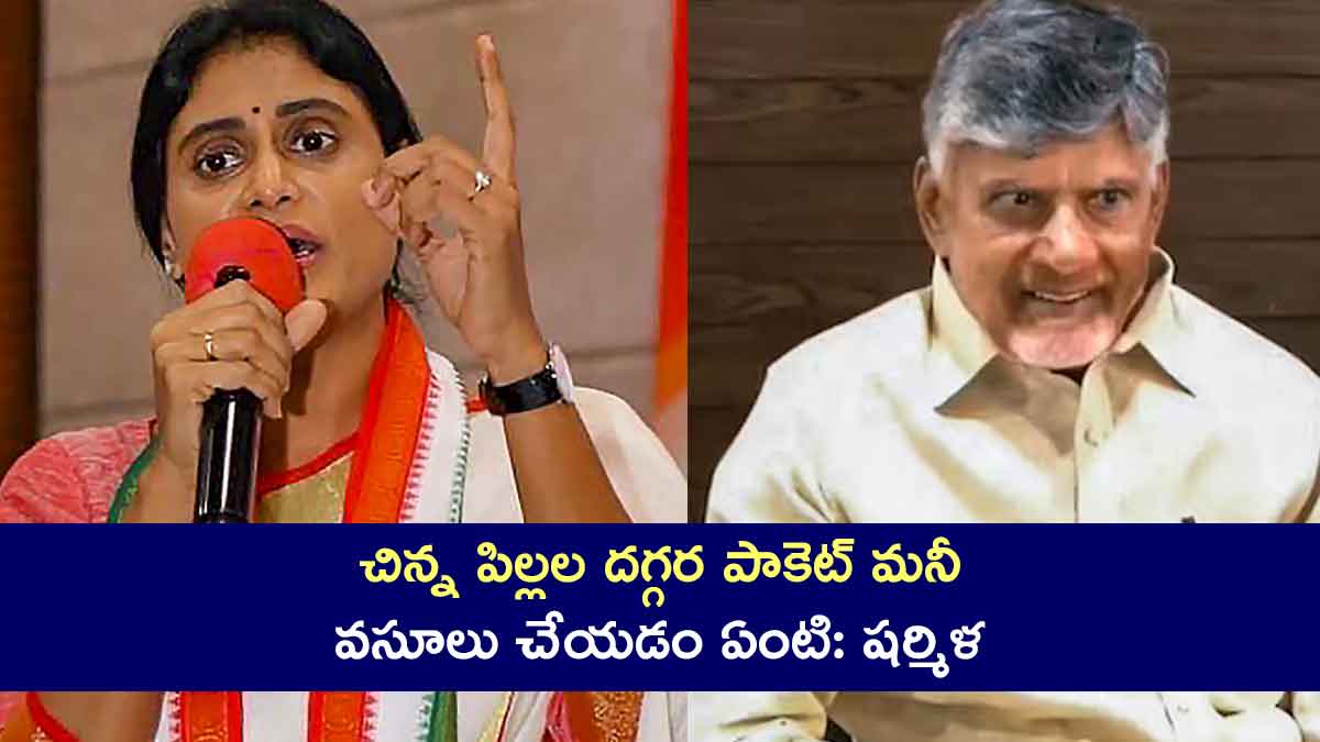 YS Sharmila angry on cm chandra babu for collecting money from kids savings 